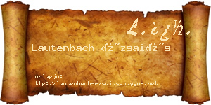 Lautenbach Ézsaiás névjegykártya